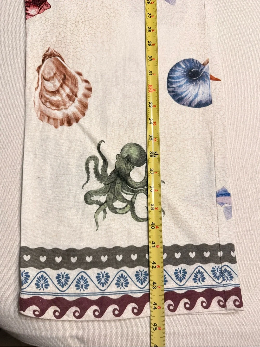 Calypso St. Barth Linen Blend Coastal Seashell Octopus wise leg Pants